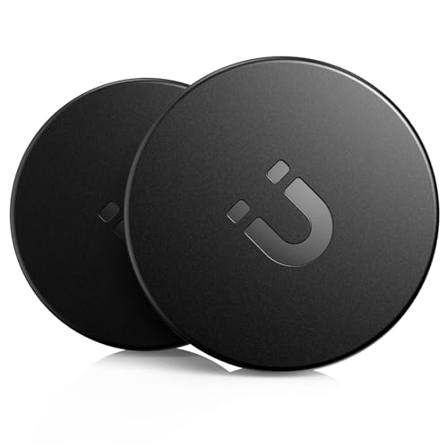 2 Pack Ultra Magnetic AirTag Holder(1st&2nd generation) | Waterproof | Shatterproof | Minimalist Design | Compatible with AirTag Extra 3M Tape for Optional Mounting Magnet AirTag Case for Car -Black