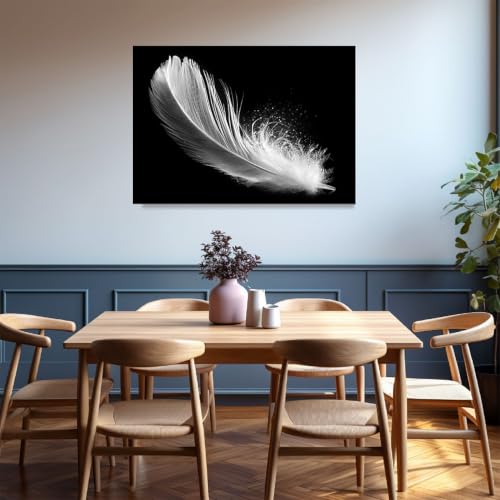 Cuadros abstractos blanco y negro para dar un toque boho moderno a tu salón 2