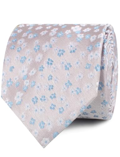 Image of OTAA Floral Necktie Casual Ties for Men - Perfect Neck Tie for Groomsmen Wedding Ties or Formal Occasions