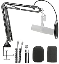 Dedicated Mic Stand - Professional mic arm designed for your Shure SM7B microphone, it comes with a standard 3/8" to 5/8" adapter. Hold your SM7B microphone in any position you want. No sag, just rock solid. Perfect Structure - Adjustable suspension ...