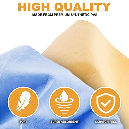 Natruth Pva Cooling Towel 26"X17" Super Absorbent Chamois Cloth For Car- Original Pet Drying Towel Multifunctional Pva Synthetic Chamois Leather Cloth In Tube - Storage Tube(Yellow) #TOP2