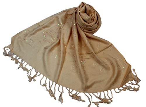 Étole viscose unie paillettes N4 SHANKARA pour femme