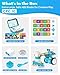 WhalesBot C3 Pro 12-in-1 Remote Control & Coding Robot Kit for Kids 4+, Advanced Smart Panel & Cards Programming, Educational STEM Toy, Block Building Set with Controller & Motor for Kids 4-6, 5-7