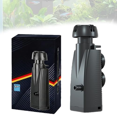 BAIFULAI Écumeur de surface d'aquarium 160 l/h 3 W pour aquarium jusqu'à 200 l, aspirateur de surface avec éponge et ventouses, filtre d'aquarium, dissolvant de film d'huile