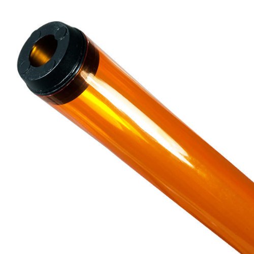 48 in. - T12 - Amber - Tube Guard with End Caps - Colored Plastic Lamp Sleeve - American PLAS-100230 - American PLAS-100230