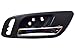 PT Auto Warehouse GM-2546MA-FR - Inside Interior Inner Door Handle, Black (Ebony) Housing with Chrome Lever - with Heated Seat Hole, Passenger Side Front