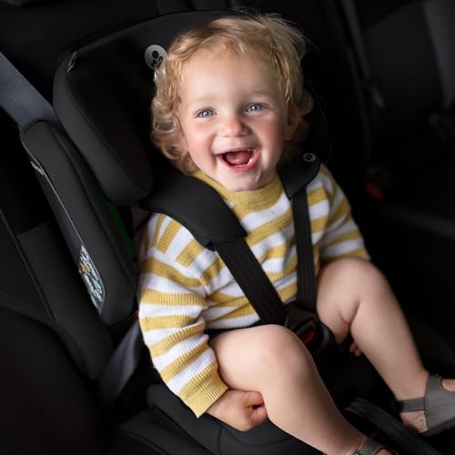 Maxi-Cosi Nomad XL Plus, Mitwachsender Kindersitz 9-36kg, 15 Monate - 12 Jahre, 76-150cm, Klappbarer Kinderautositz, Ultrakompakt & Leicht, G-CELL Seitenaufprallschutz, Reisetasche, Authentic Black