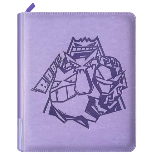 Toploader Binder 9 Pocket 252 Trading Cards Label Slot Purple