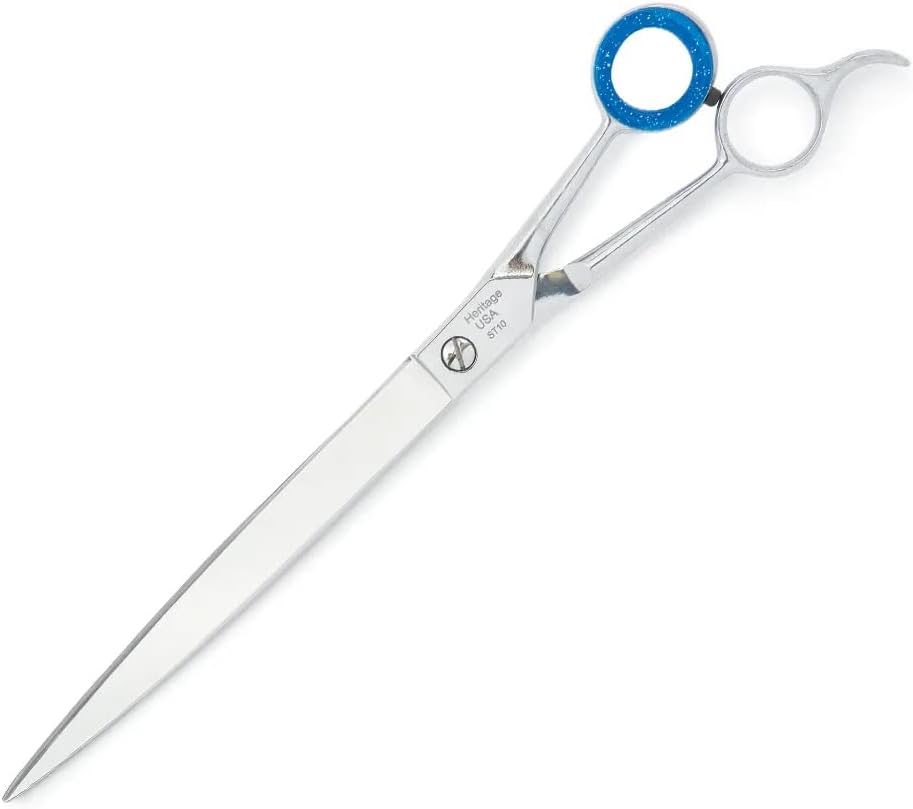 MPP Pro Dog Grooming Shears Curved or Straight Long Lasting Stiletto Sharp Steel (7.5 Inch Curved)