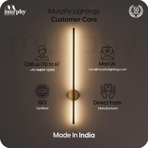 Image of Murphy Aluminium LED (Wall Highlighter) - 12W, 3-in-1 Color Changing, Modern Black Finish Wall Sconce Light Pack of 1 with 2-Year Warranty for Stylish Home Decor