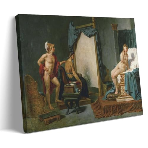 Peinture néoclassique de Jacques Louis David, toile tendue décoration murale chambre