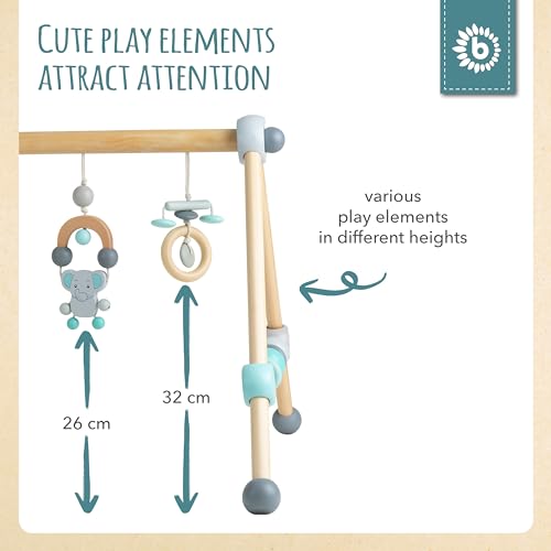 Bieco Height Adjustable Play Tracker, Pastel Blue/Grey, 54x54x48 cm - Image 3