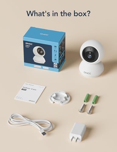 GNCC 2K Cameras for Home Security-2.4/5Ghz WiFi Indoor Camera with 360° Motion Detection for Pet/Baby/Nanny/Dog 2-Way Audio, Night Vision, 24/7 SD Card Storage, Cloud Storage, Works with Alexa, 4 Pcs — view 6
