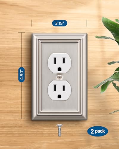 Cubierta de salida de pared de metal resistente DEWENWILS pack de 8 unidades 8