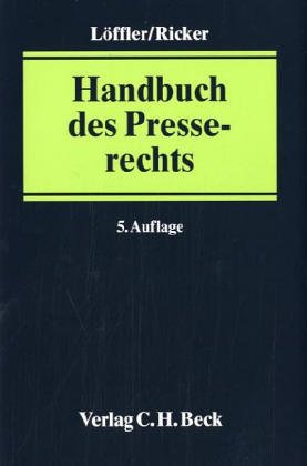 Handbuch des Presserechts Handbuch des Presserechts