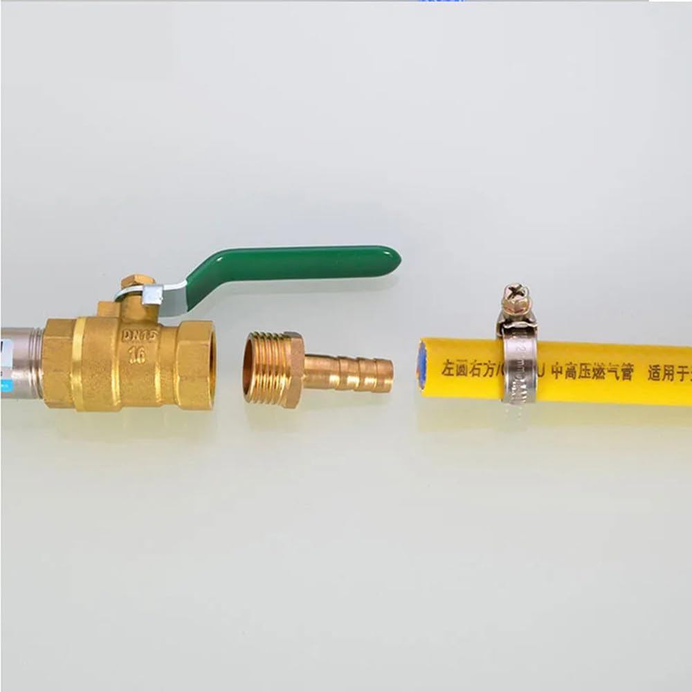 5 piezas de conexión de tubería de latón de 6/8/10/12/14/16 mm con cola de espiga para manguera de 1/8", 1/4" y 3/8" con conector macho BSP de cobre.