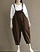 Aedvoouer Women's Jumpsuits Overalls Plus Size Wide Leg Loose Cotton Linen Baggy Bib Pants