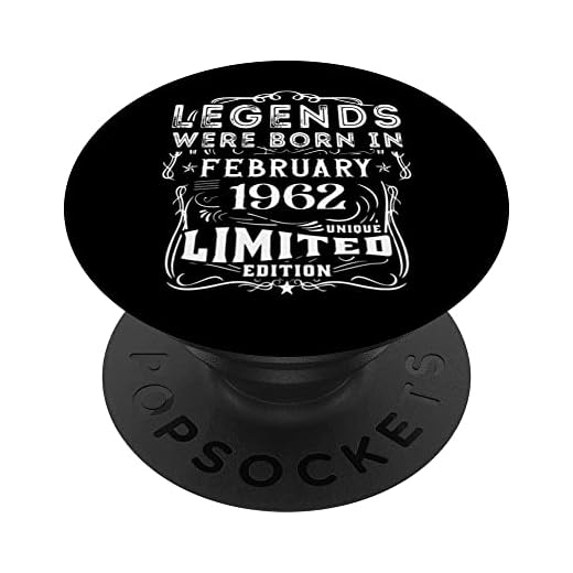 Cumpleaños Febrero 1962 Edición Limitada Regalo February PopSockets PopGrip Intercambiable