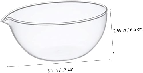 Miniatura 3 de Luxshiny Tazón de mezcla de vidrio de 2 piezas con boquilla, cuenco de salsa de vidrio pequeños cuencos para hornear para cocina restaurante