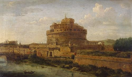 Pintura para pared Castel Sant'Angelo, cuadro grande para tapar espacios vacíos