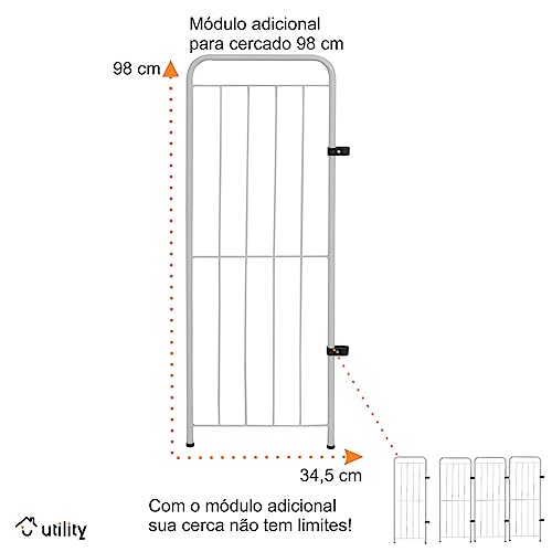Módulo Cercado Grande Dobrável 98cm Pet Portátil Branco