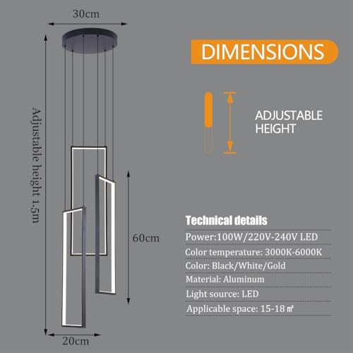 Lustre LED pour escaliers sombres éclairage intérieur variable télécommandé - 6