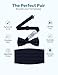 Men's Formal Satin Bowtie and Cummerbund Set - Navy, By S. H. Churchill