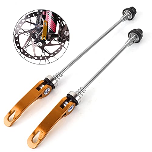 PLATT Cierres rápidos para Bicicletas, Aleación Aluminio Bike Pinchos De Eje De Liberación Rápida, Eje De Rueda Delantero Y Trasero para Bicicleta, para Bicicleta De Montaña Y Carretera