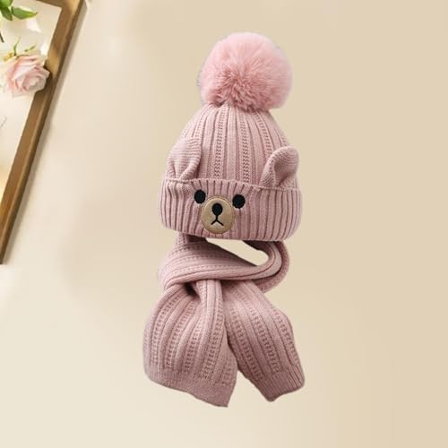 Children's Knitted Hat and Scarf Set for Winter Activities4