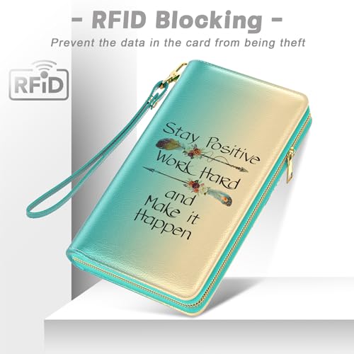 Image of Aiawoxc Womens Wallet, RFID Wristlet Wallets for Women, Ladies Clutch Purses, Large Travel Card Holder with Phone Holder | RFID