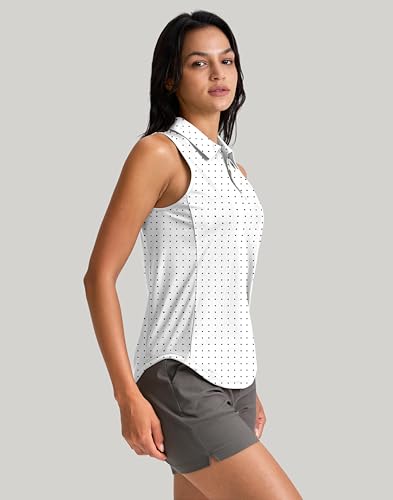 G Gradual Womens Golf Shirt Sleeveless Zip Up Polo Shirts for Women Collared Lightweight Tennis Athletic Tank Top2