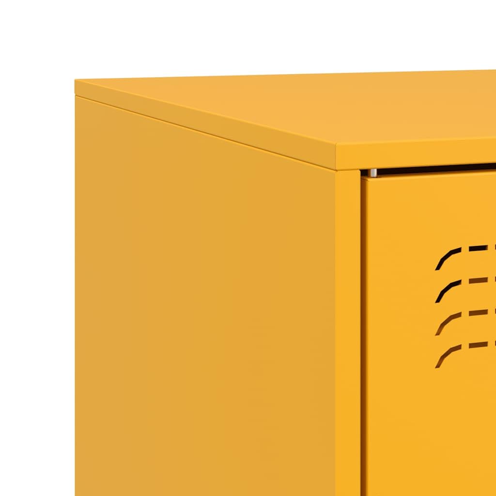 vidaXL Mueble para TV de Acero Amarillo Mostaza 99x39x44 cm