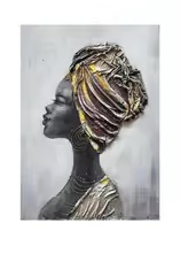 Affiche abstraite fille noire pour grand salon chaleureux