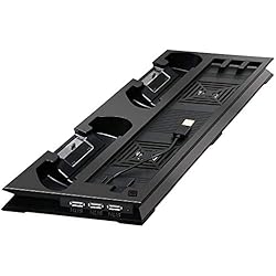 Ventilador Cad OSTENT Enfriador de ventilador Enfriador Hub USB Controlador Estación de carga Soporte vertical para Sony PS4 Slim Console