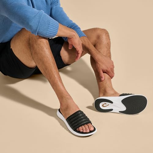 Image of OluKai Komo Men's Slide Sandals, Water-Friendly Shoe with Cushioned Strap, All-Day Comfort & Support