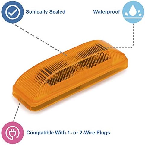 Miniatura 3 de Lumitronics, luz LED de posiciónmarcador sellada, línea fina, Ambar