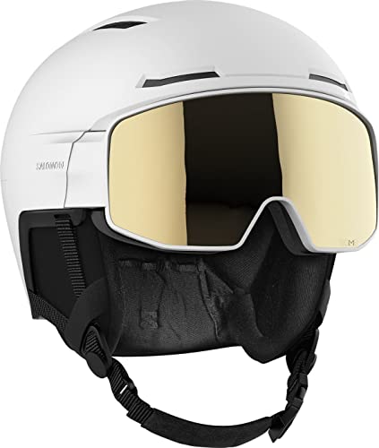Casco Salomon Driver Pro Sigma White visera Sol B blanca protección esquí snowboard 7