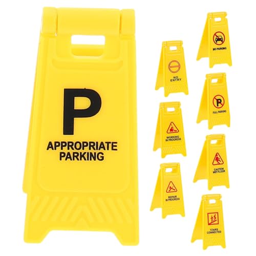 MUSISALY Warning Signs Toys for Boys and Girls Play Traffic Sign Set Safety Warning Products Miniature Road Set