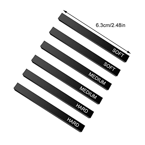 Helweet Gepresste Zeichenkohle, Zeichenkohle Set, Sketch Kohlestifte, Kohlestifte in Schwarz, Kohlestifte Set, Geeignet zum Zeichnen, Skizzieren, Schreiben, Kunstdesign, 6 Stück