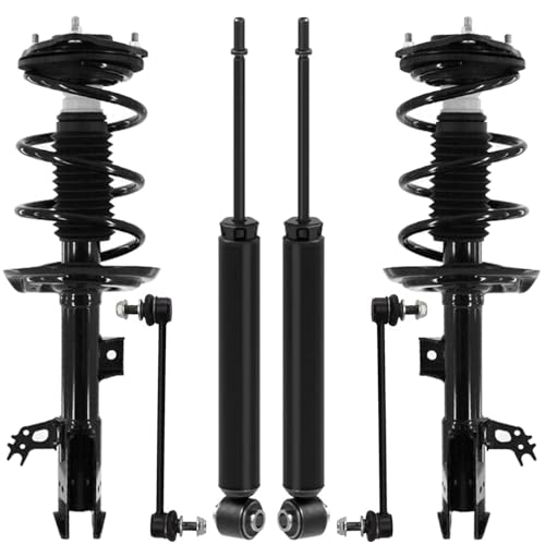 Image of Detroit Axle - 6pc Struts Shocks Kit for Toyota 2019 2020 2021 2022 RAV4, 2 Front Complete Struts and Coil Spring 2 Rear Shock Absorbers 2 Front Sway Bar Links Replacement Suspension