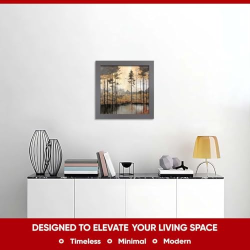 Alison Kingsgate 16x16 Dark Grey Photo Frame-Engineered Wood Picture Frame with Shatterproof Perspex Front -Ideal for Certificates & Artwork-Wall Hanging - Image 3