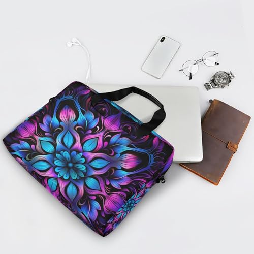 Funda para laptop Mandala Flower Neon 13-15.6 pulg miniatura 7