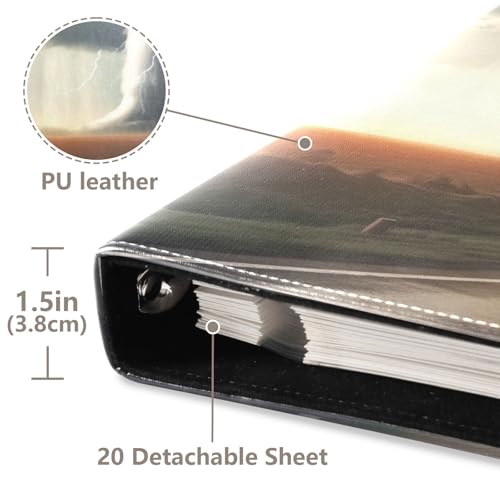 Álbum de Fotos Autoadhesivo DIY, Álbum para Recortes con Anillas de 3 Argollas, Libro de Fotos de 40 Páginas 8x10 para Guardar Recuerdos miniatura 4