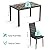 Gizoon Glass Dining Table Sets for 6, 7 Piece Kitchen Table and Chairs Set for 6 Person, PU Leather Modern Dining Room Sets for Home, Kitchen, Living Room Marble