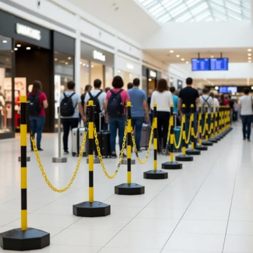 Poteaux de délimitation de la circulation extérieurs avec chaîne - 3