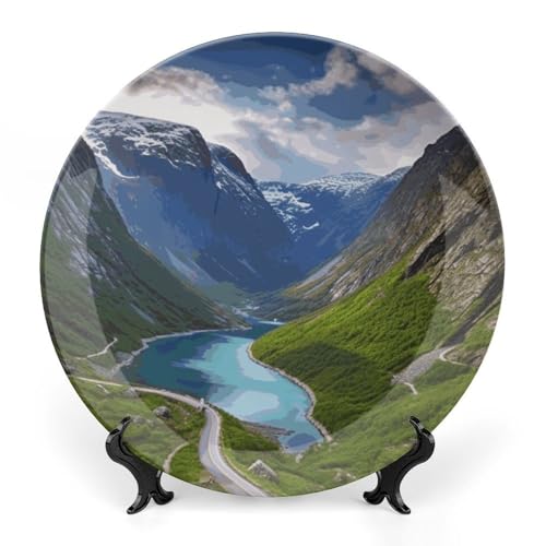 Plato decorativo de porcelana Norwegian Fjords 6 pulgadas miniatura 1