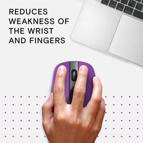Shhhmouse Silent Wireless Mouse For Laptop Small Compact Cordless Computer Mice With Usb 2.4 Ghz – Quiet Click, 3 Dpi Levels, Travel Mouse – Portable For Pc, Chromebook [Purple] #TOP4