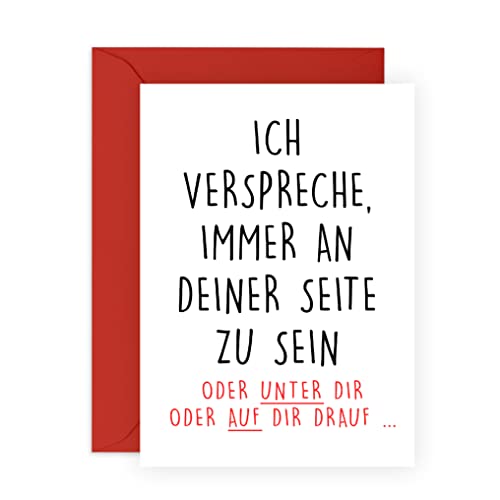 Central 23 Freche Geburtstagskarte für Männer – ICH VERSPRECHE, IMMER AN DEINER SEITE ZU SEIN - Witzige Grußkarte für Frauen – zum Jubiläum oder Valentinstag – mit Aufkleber Central 23 Freche Geburtstagskarte für Männer – ICH VERSPRECHE, IMMER AN DEINER SEITE ZU SEIN - Witzige Grußkarte für Frauen – zum Jubiläum oder Valentinstag – mit Aufkleber
