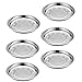 Cabilock 6 Sztuk Stali Nierdzewnej Okrągłe Talerze Płytki Obiadowe Płyty Spożywcze Kuchnia Serwująca Mikrofalówka I Zmywarka Sejf (Srebrny)