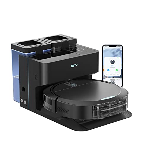 BSTY A1 Pro Robot Vacuum and Mop, Self Emptying Robotic Vacuum, Self-Refilling, Self-Cleaning and Self-Hot Drying, Smart App Mapping, 180mins Runtime with 45-Day Capacity, Ideal for Pet Hair, Black BSTY A1 Pro Robot Vacuum and Mop, Self Emptying Robotic Vacuum, Self-Refilling, Self-Cleaning and Self-Hot Drying, Smart App Mapping, 180mins Runtime with 45-Day Capacity, Ideal for Pet Hair, Black